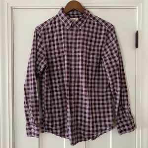 Sonoma Men's Button-Down Shirt – Maroon & Gray
